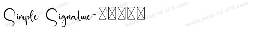 Simple Signature字体转换
